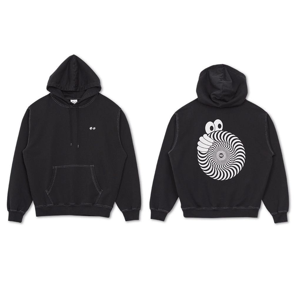 Last Resort AB(ラストリゾート エービー) SWIRL HOODIE WASHED BLACK