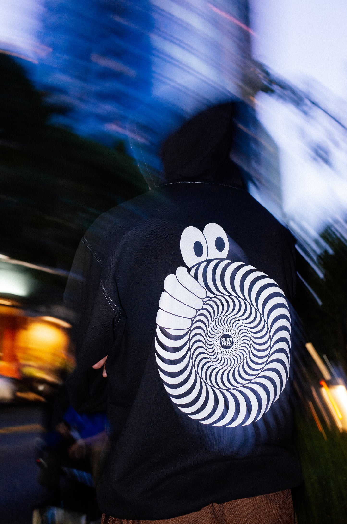 Last Resort AB(ラストリゾート エービー) SWIRL HOODIE WASHED BLACK