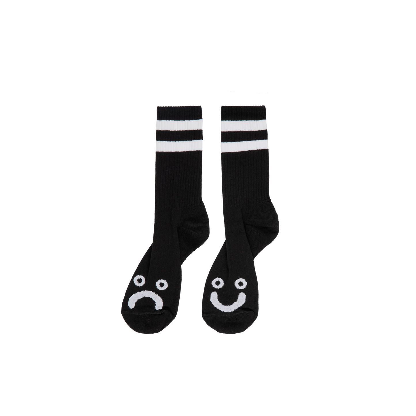 Polar Skate Co.(ポーラー スケートボード カンパニー) Happy Sad Socks Black