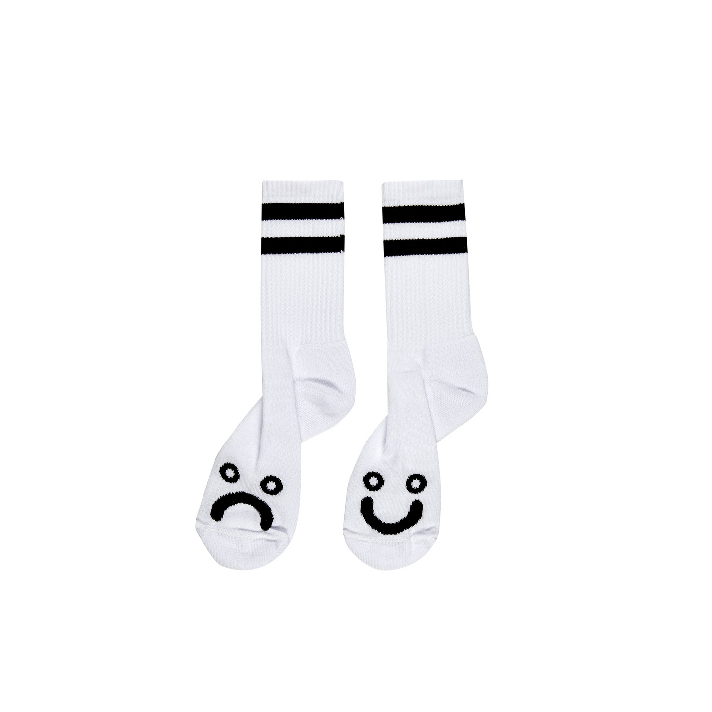 Polar Skate Co.(ポーラー スケートボード カンパニー) Happy Sad Socks White