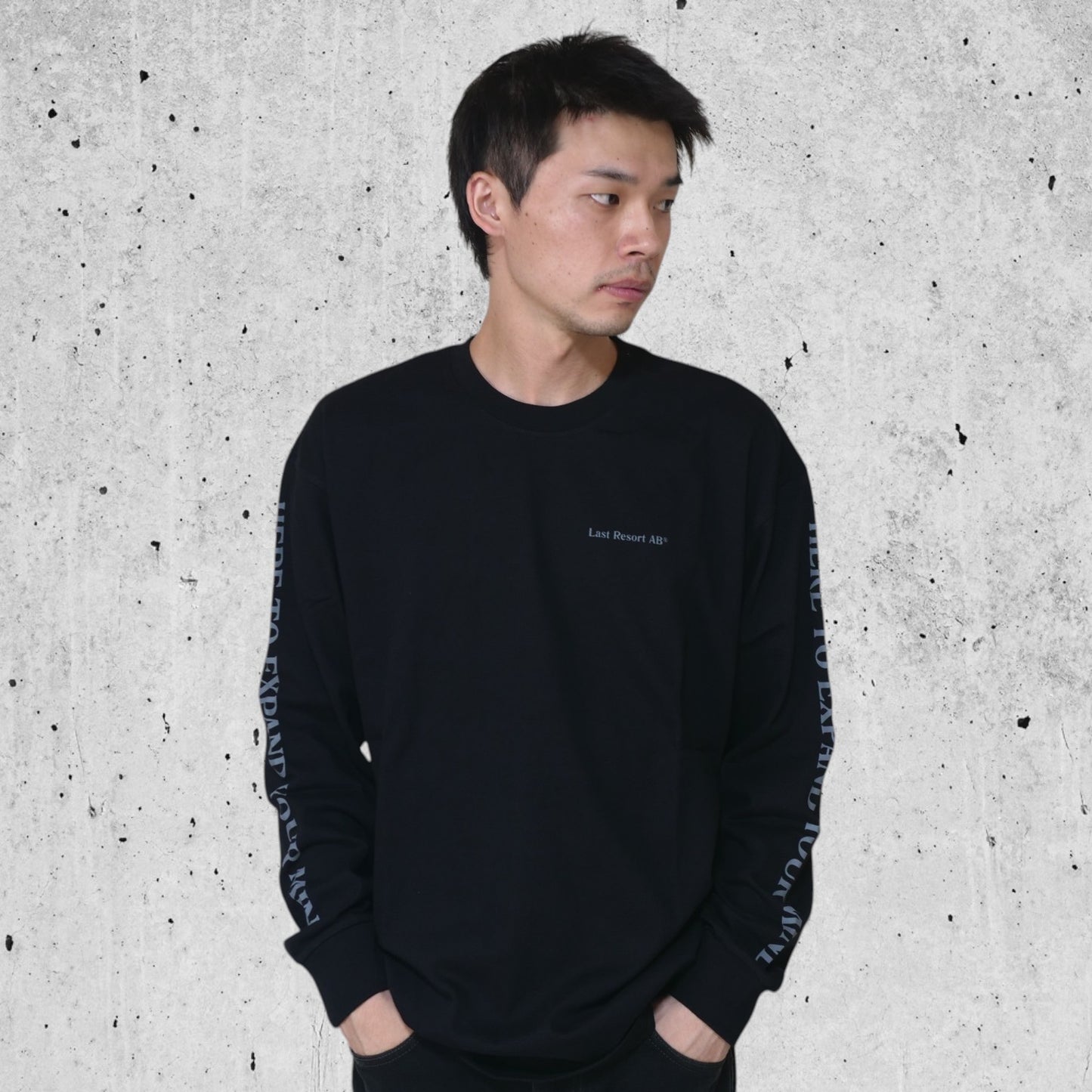 Last Resort AB(ラストリゾート エービー) ATLAS MIND LS TEE BLACK/GREY