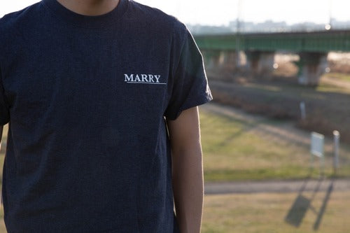 "triangle" Dark Heather Navy