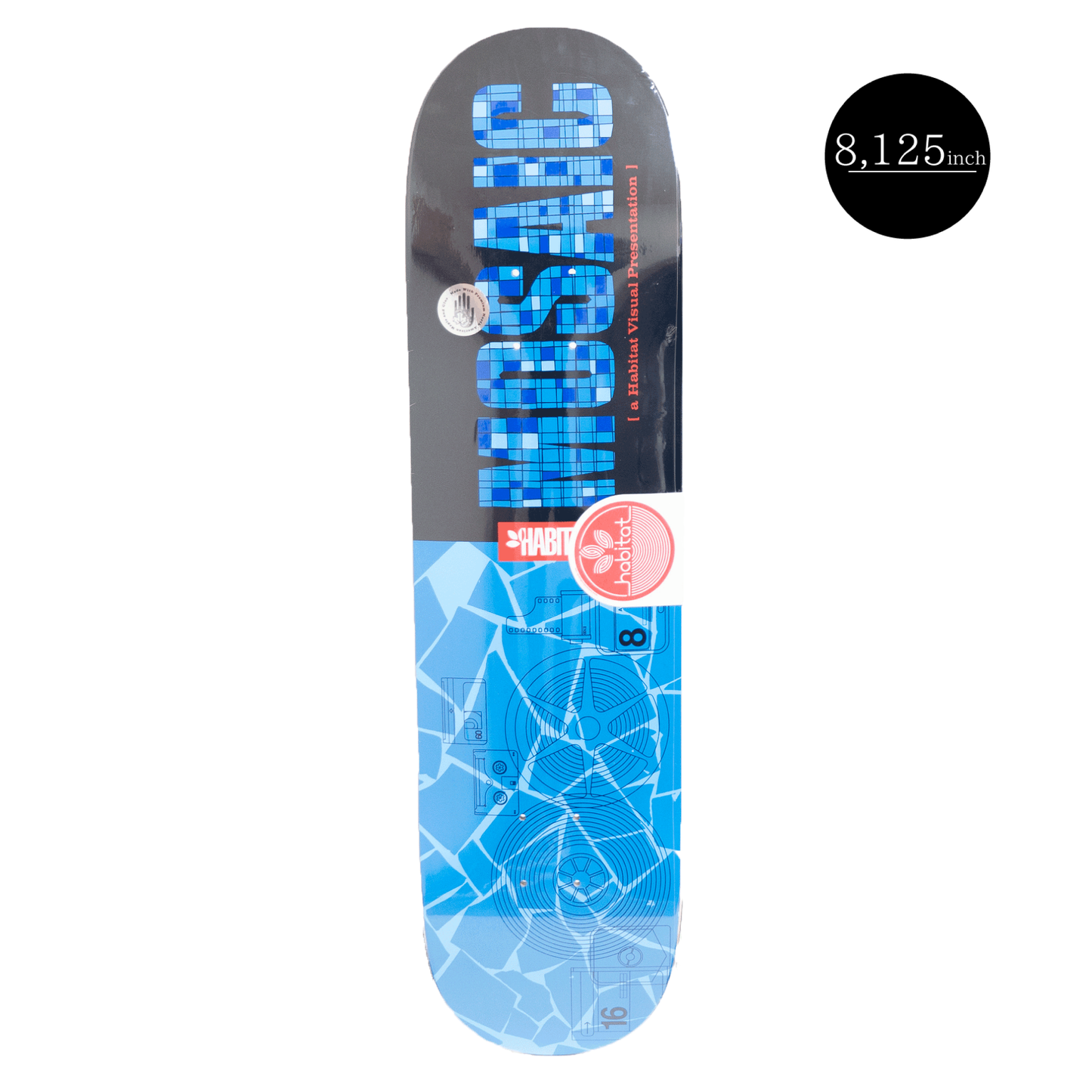 HABITAT Skateboards(ハビタット) MOSAIC 20 BLACK 8.125inch