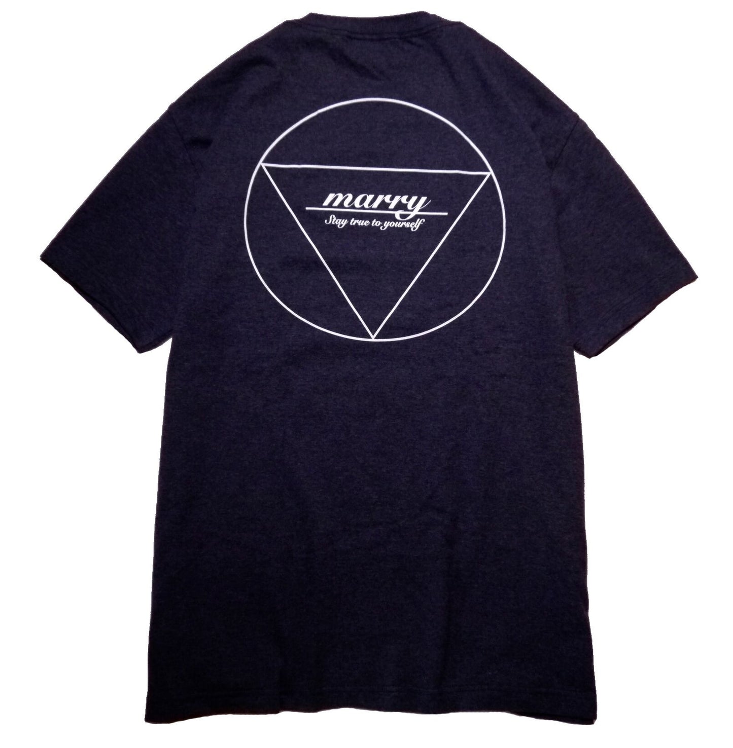 "triangle" Dark Heather Navy