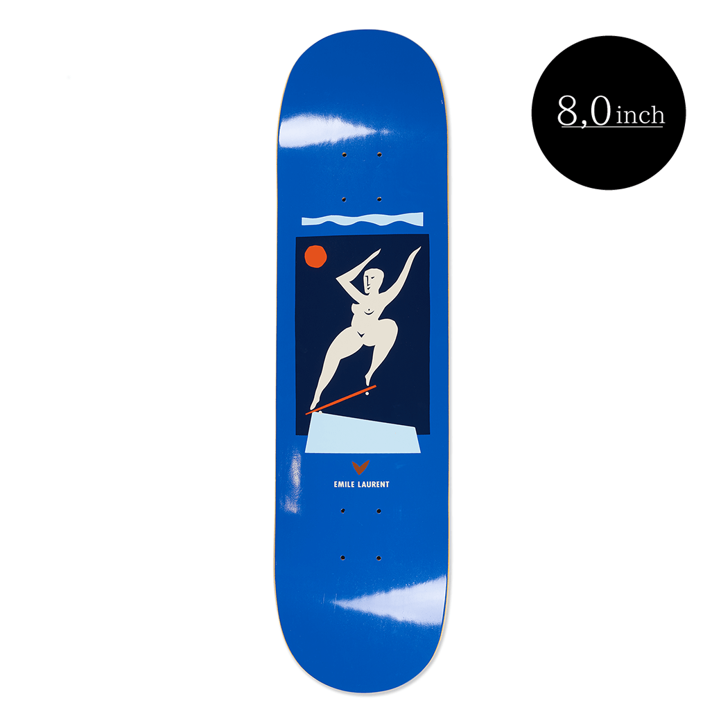 Polar Skate Co.（ポーラー スケートボード カンパニー）のデッキ EMILE LAURENT - CROOKS - BLUE 8.0inch