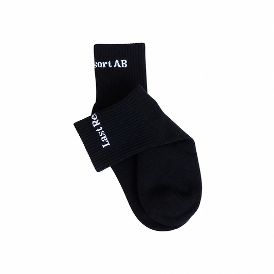 Last Resort AB（ラストリゾート エービー）のソックス SOCKS SCPIRT LOGO BLACK 39-42