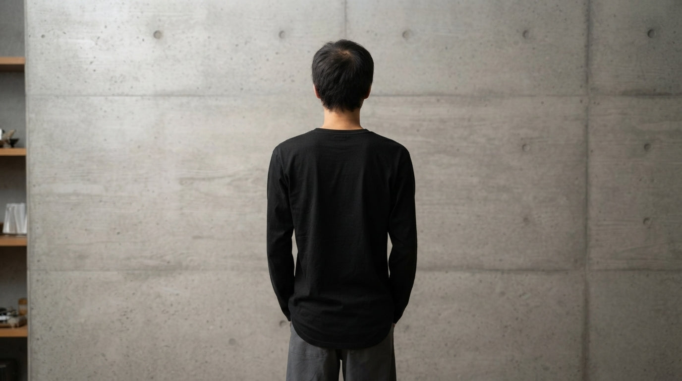 Spitfire（スピットファイアー）のアパレル x APRIL BIGHEAD BORE L/S TEE BLACKの着用・後ろ