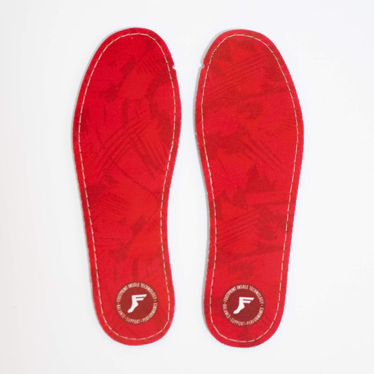 FOOTPRINT INSOLE （フットプリントインソール）のインソール KING FOAM FLAT RED CAMO (BLUE SHEET) 5mmの表面
