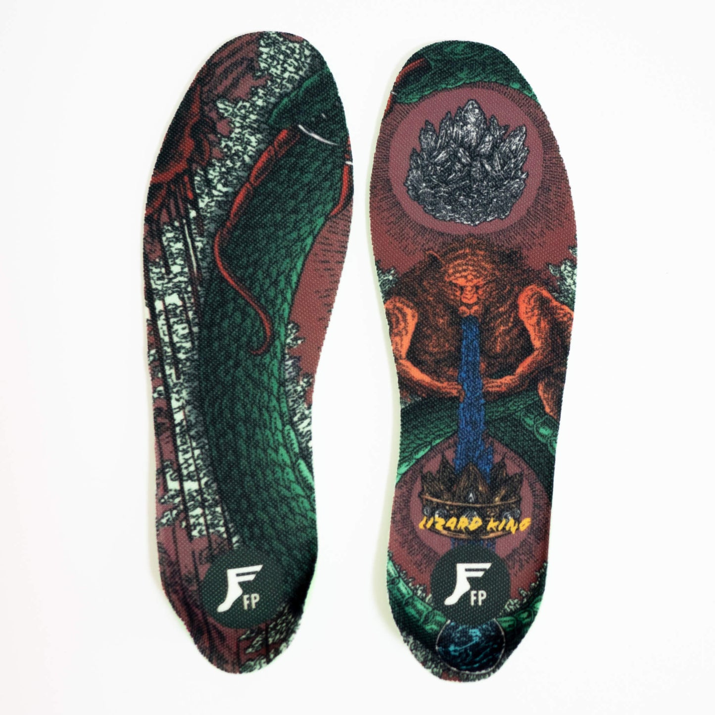 FOOTPRINT（フットプリントインソール） INSOLES KING FOAM ELITE INSOLES MOLDABLE LIZARD KINGSKELETON BLACKの表面
