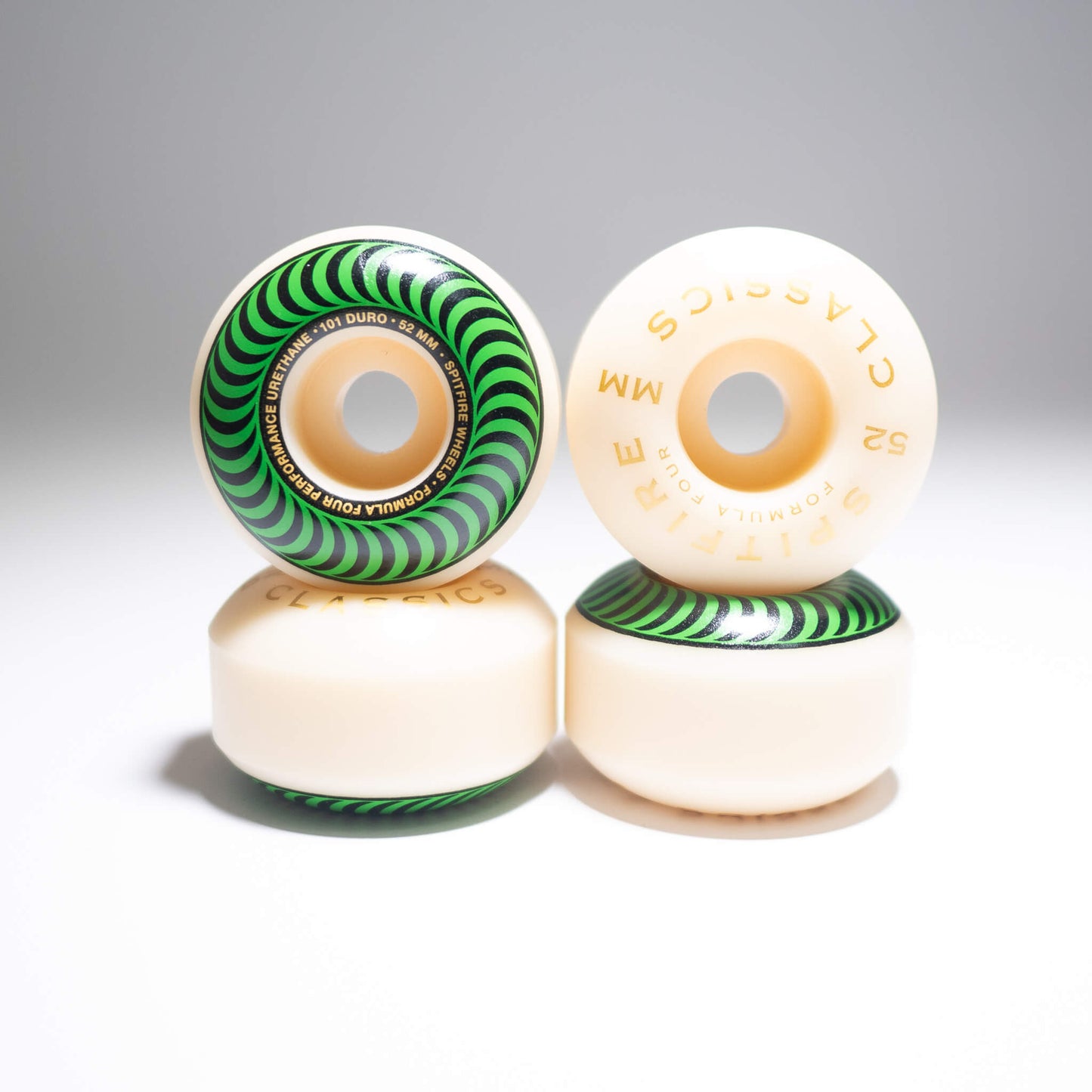 SPITFIREWHEELS（スピットファイアー）のウィール F4 101D CLASSICS 52mm（GREEN）のセット