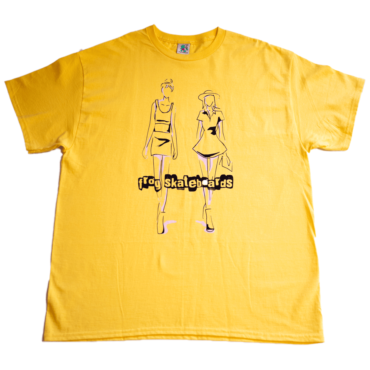 FROG SKATEBOARDS（フロッグ スケートボード）のアパレル GIRL BOSSES TEE YELLOWの前面