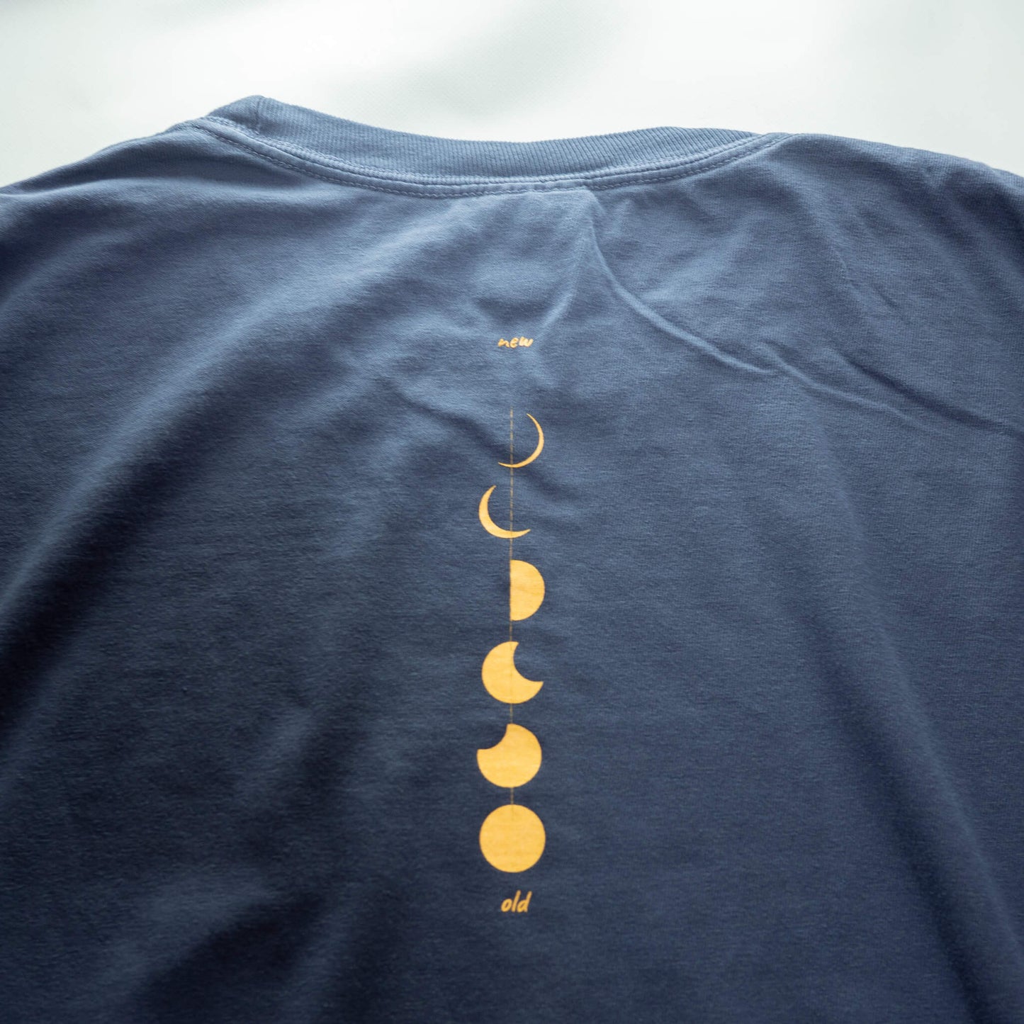 MARRY Skateshop （マリースケートショップ）のアパレル "NEW OLD" BLUEJEAN Longsleeve M/L/XLの背面プリント