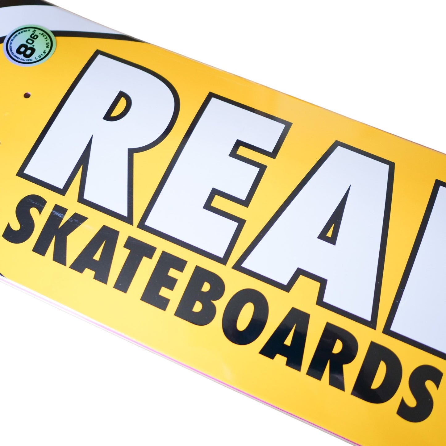 REAL（リアル）のデッキTEAM CLASSIC OVAL YELLOW 8.06 inchの裏面アップ