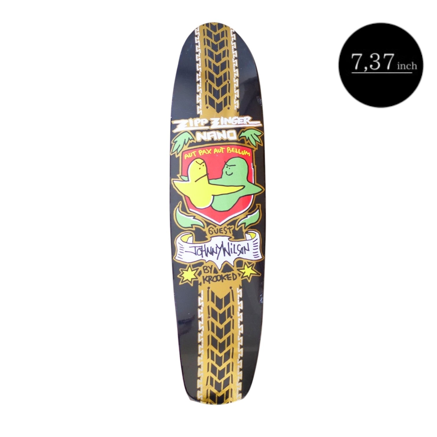 KROOKED（クルキッド）のデッキJOHNNY WILSON GUEST PRO ZINGER NANO 7.37 inchの表面