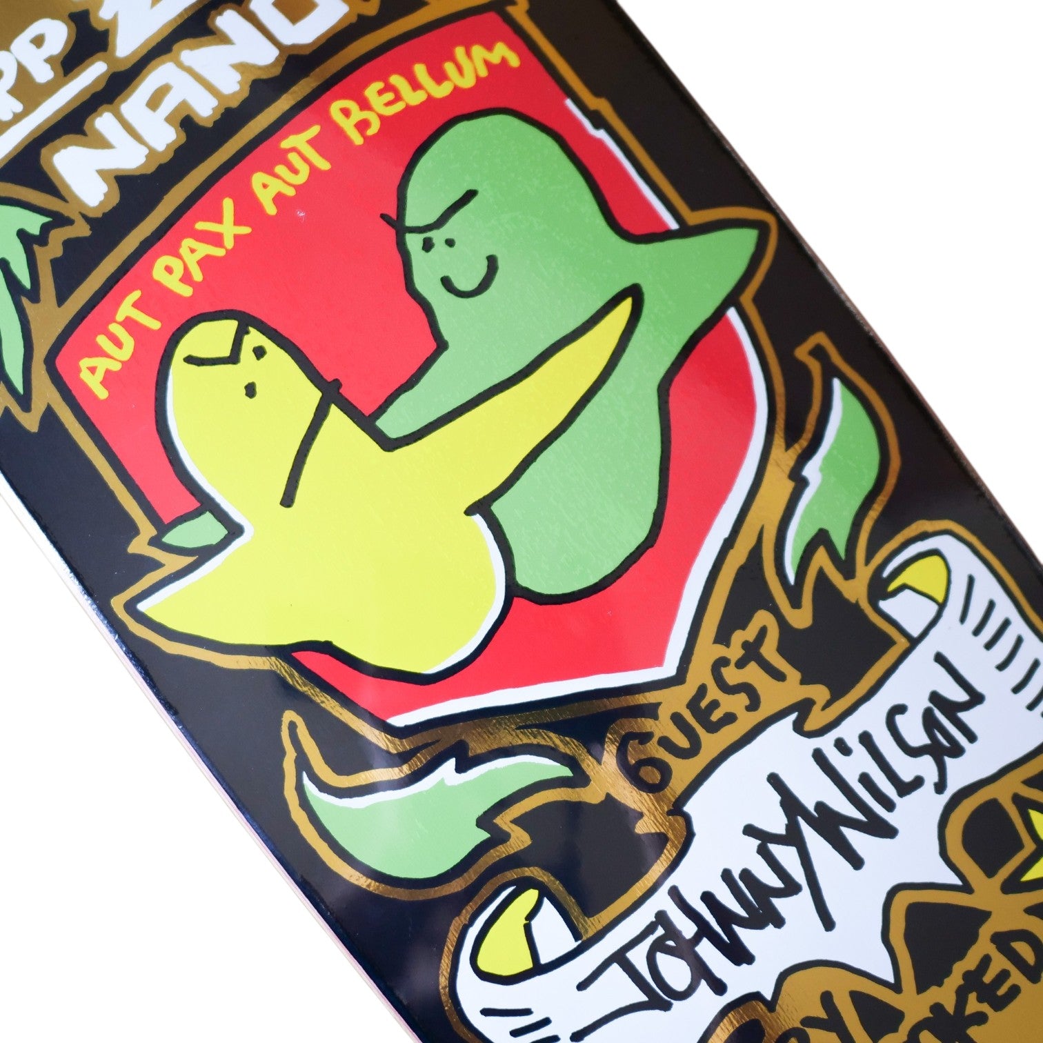 KROOKED（クルキッド）のデッキJOHNNY WILSON GUEST PRO ZINGER NANO 7.37 inchの表面のアップ