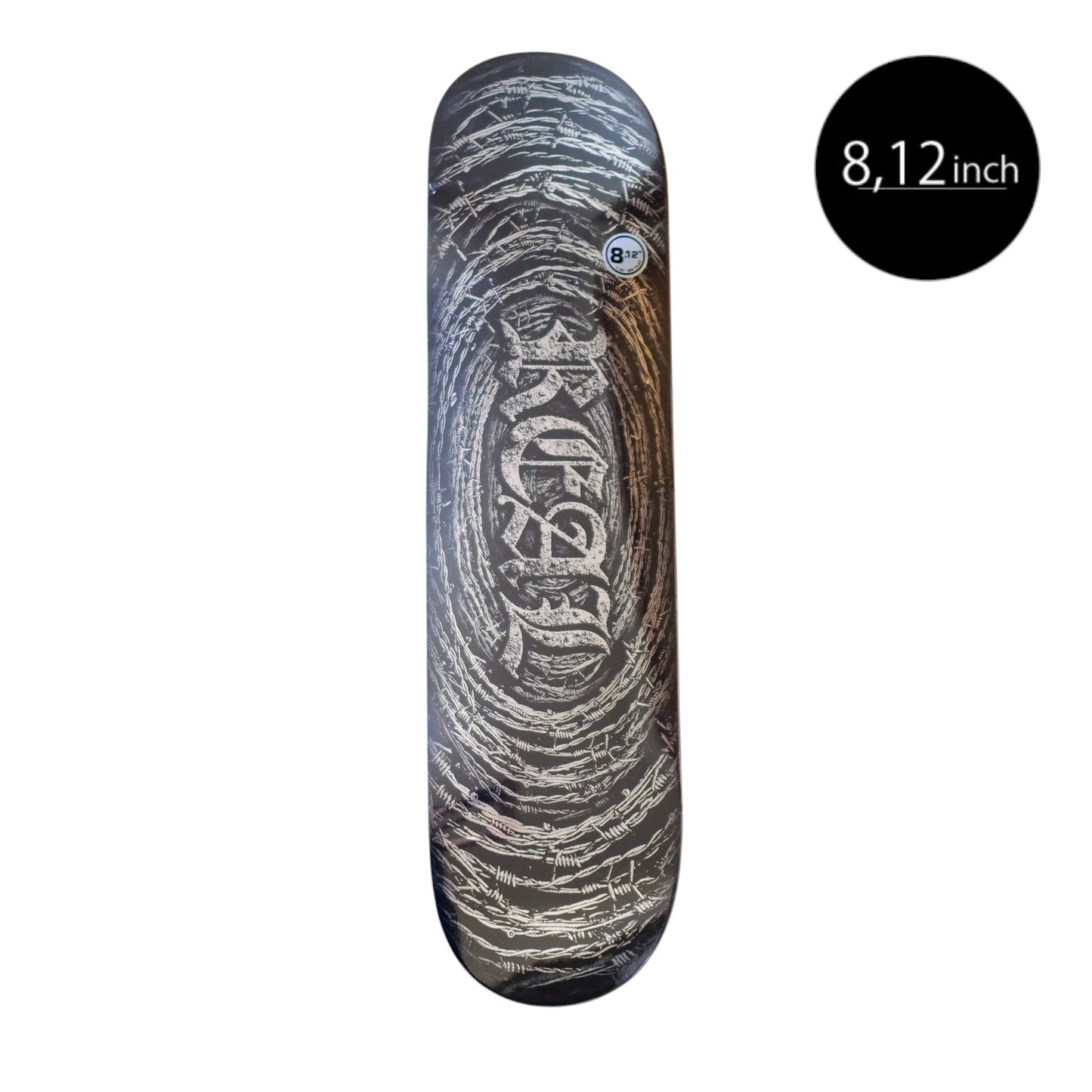 REAL（リアル）のデッキ TEAM BARBED FOIL OVAL 8.12 inch の表面