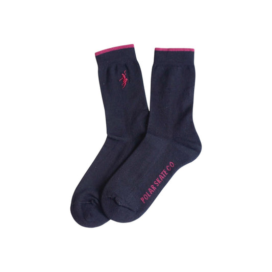 Polar Skate Co.（ポーラー スケートボード カンパニー） の靴下Business Socks No complies Forever - Black/Redcurrant