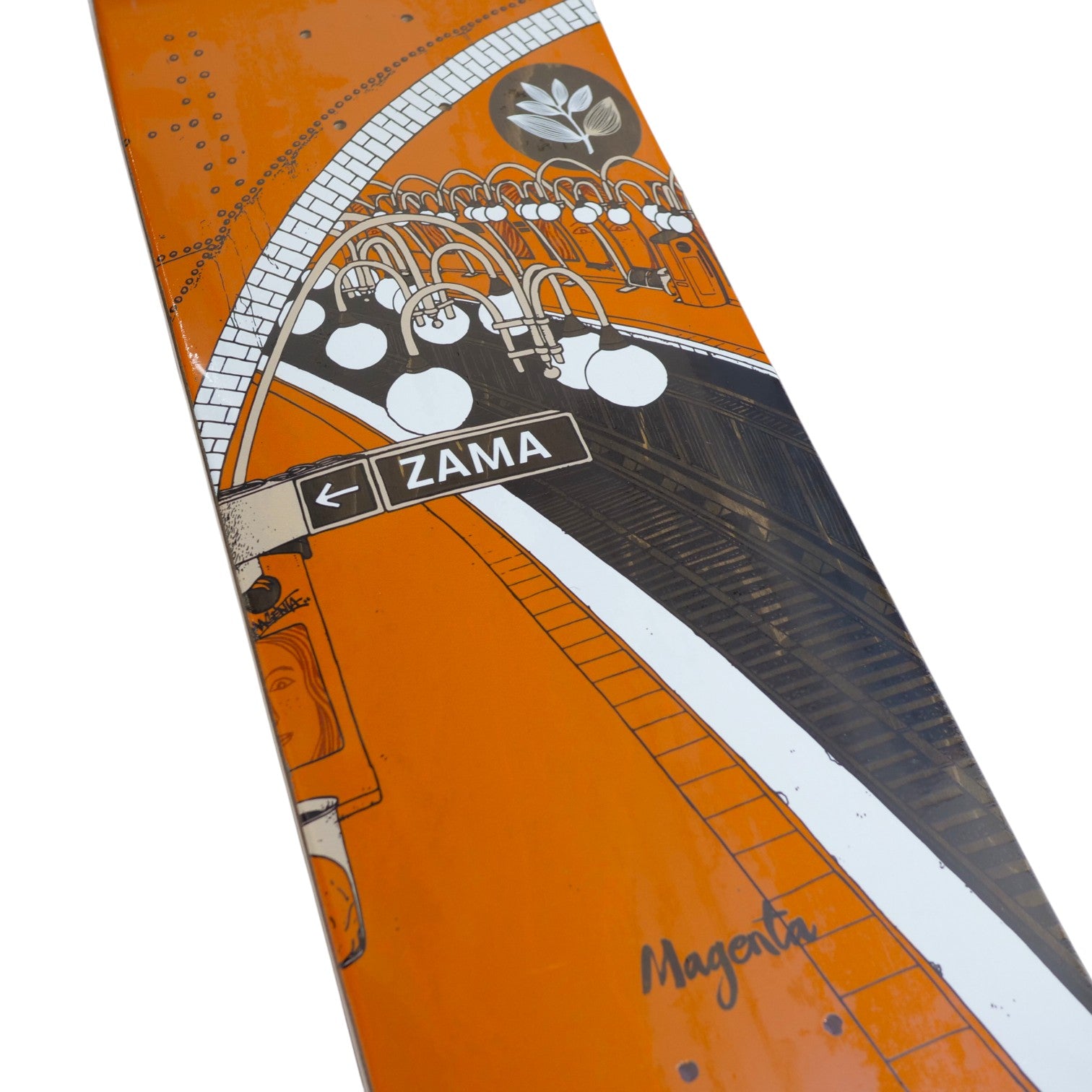 MAGENTA SKATEBOARDS（マゼンタ スケートボード）のデッキ FA25 SHOGO ZAMA METRO SERIES 7.875inchのグラフィック