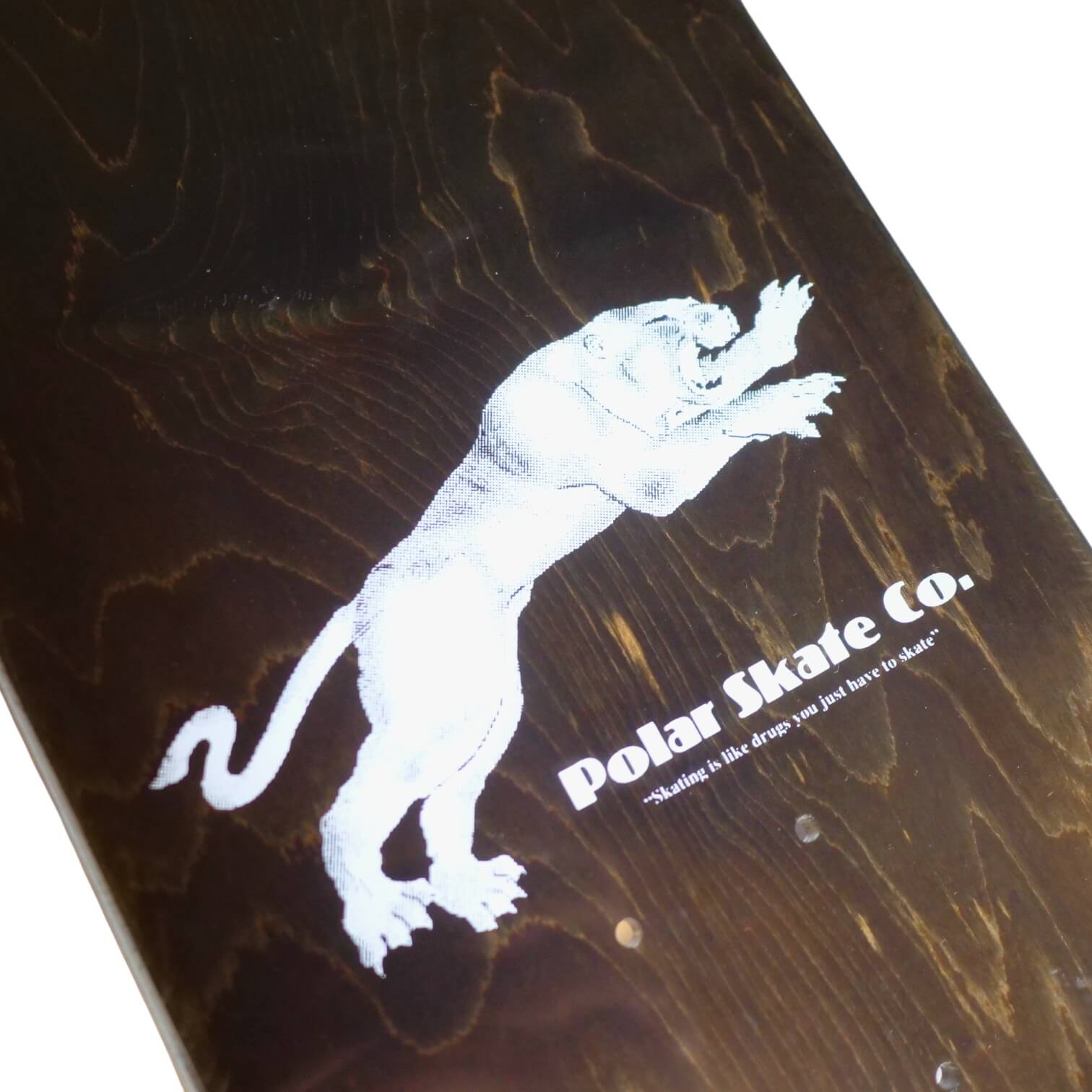 Polar Skate Co.（ポーラー スケートボード カンパニー）のデッキ DAVID STENSTRÖM - TAPE & PANTHER - BLACK 8.25inchの裏面拡大画像