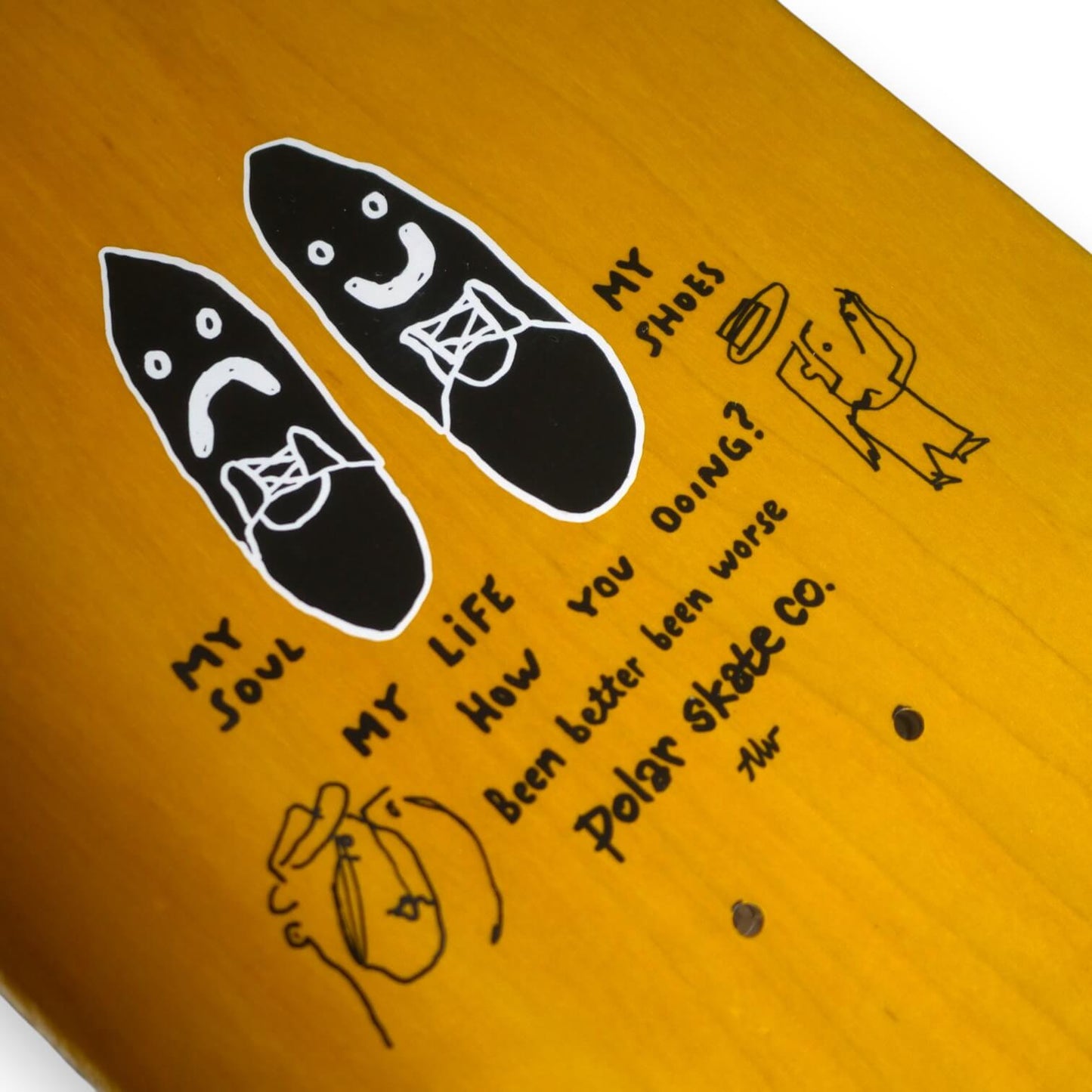 Polar Skate Co.（ポーラー スケートボード カンパニー）のデッキ HAPPY SAD - DETROIT 8.25inchの裏面拡大画像