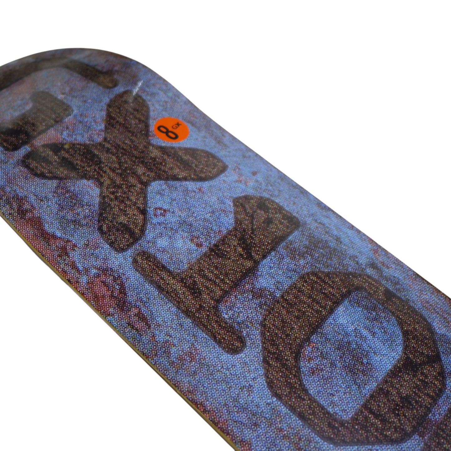 GX1000 (ジーエックス1000) のデッキ OG LOGO PATINA BLUE 8.0inchのアップ