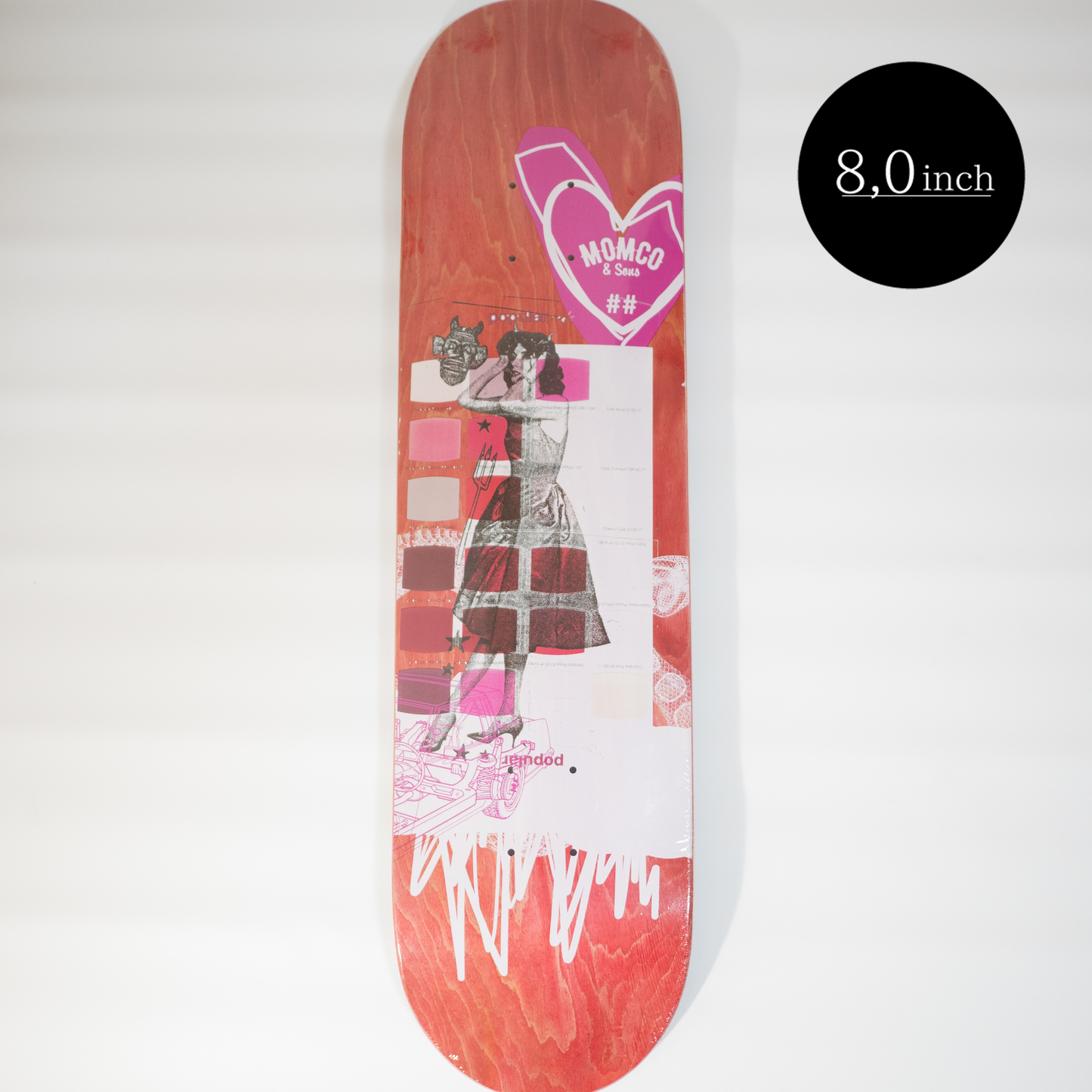 Scumco&Sons（スカムコ アンド サンズ）TeamBoard Moms Collab Popular Reds 8.0 | スケボーショップ  MARRY Skateshop